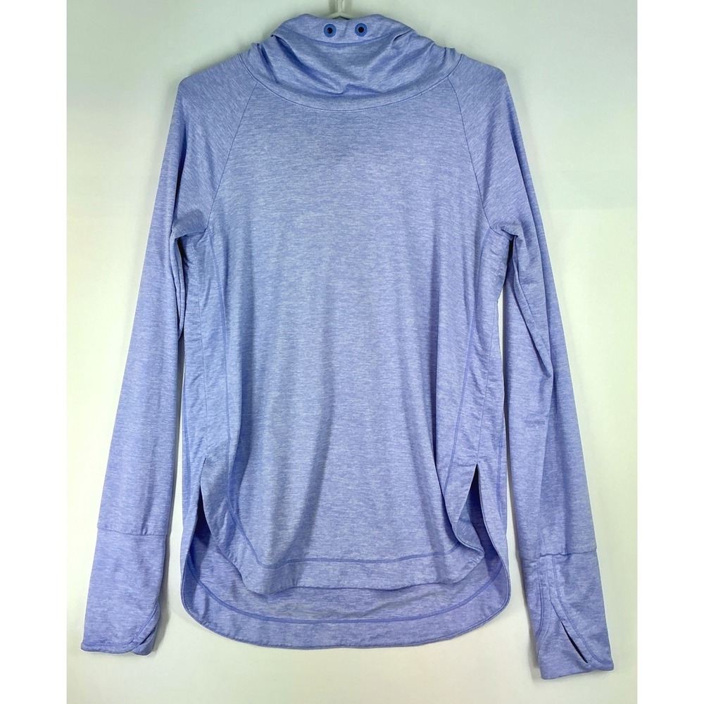 Athleta Hooded Running Performance Top Size XS Lavender‎ Thumbhole High Low